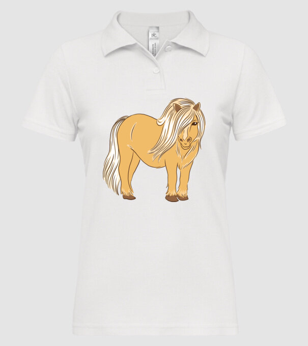 Ponei model alb pe tricou