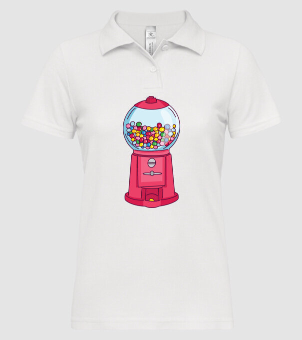 Automat Gumă de mestecat model alb pe tricou