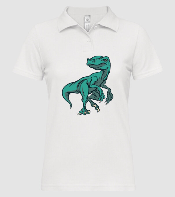 Dinozaur Raptor model alb pe tricou