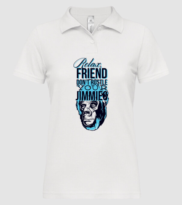 Relax Friend model alb pe tricou