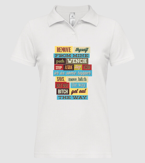 Remove thyself from mine path wench model alb pe tricou