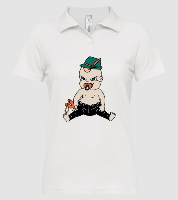 Bebe neastâmpărat model alb pe tricou