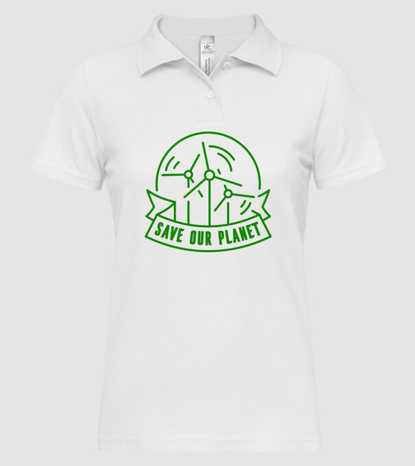 Save Our Planet - Ziua Pământului model alb pe tricou