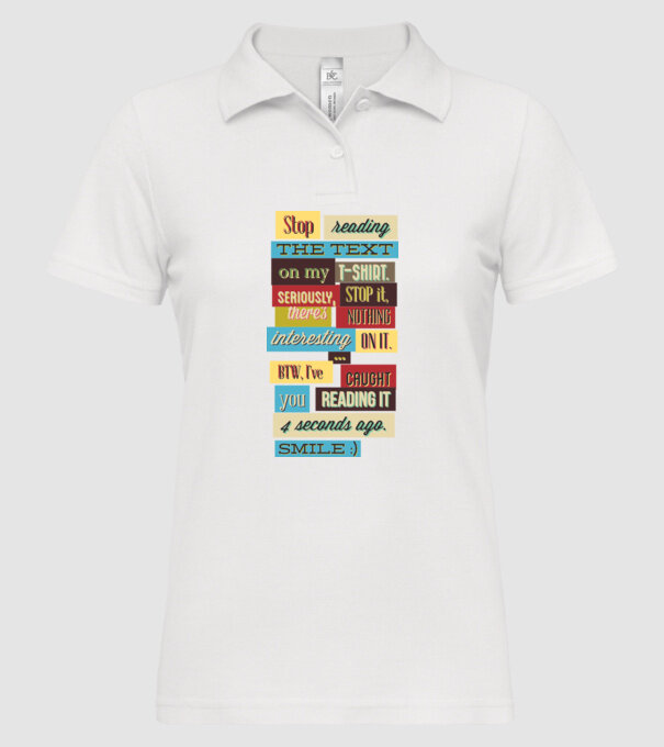 Stop reading the text on my t shirt model alb pe tricou