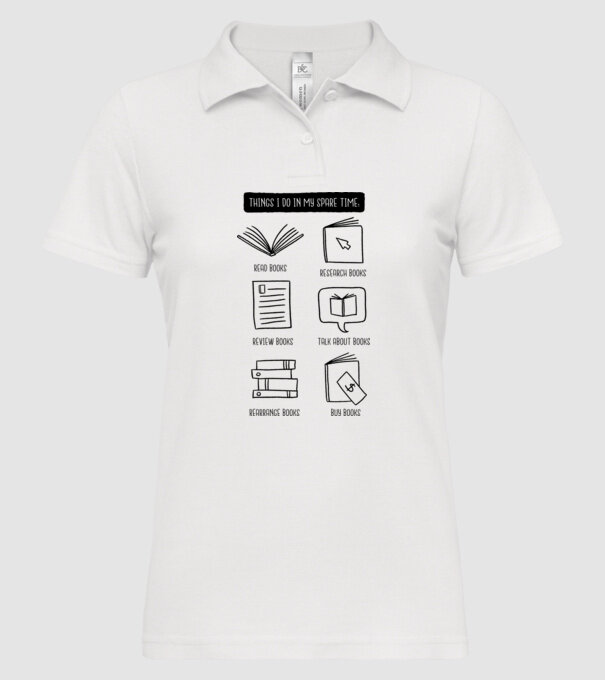 Program de timp liber - Citit model alb pe tricou