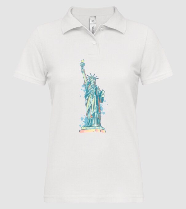 Statuia Libertății model alb pe tricou