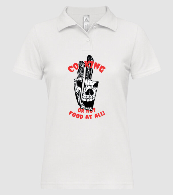 Cuțite de bucătar model alb pe tricou