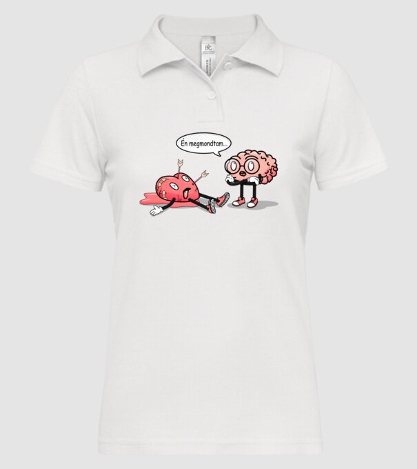 Inimă frântă - Terapie creier vs inimă model alb pe tricou