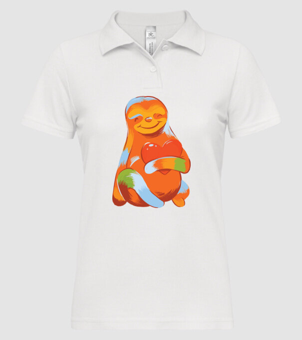 Leneș colorat model alb pe tricou