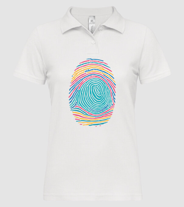Amprentă curcubeu model alb pe tricou