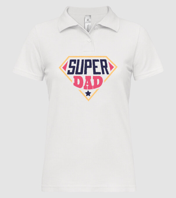 Super Tata model alb pe tricou