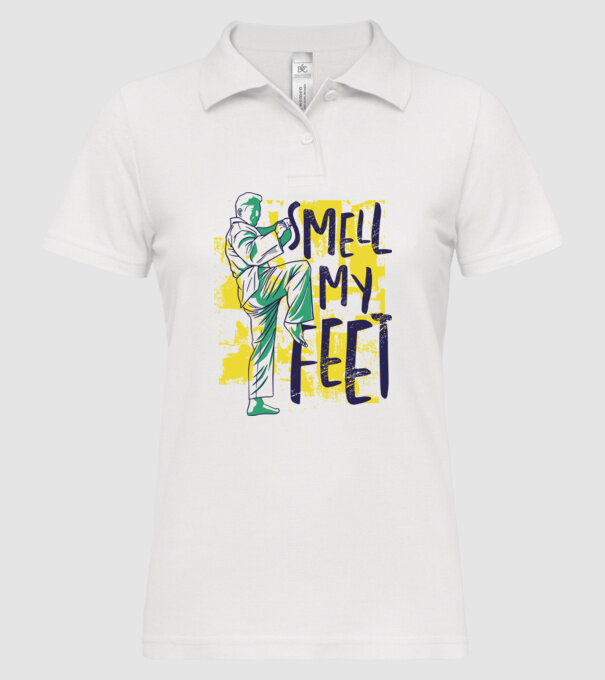 Taekwondo model alb pe tricou