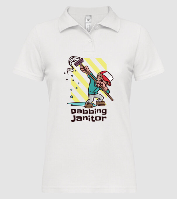 Cleaning DAB model alb pe tricou