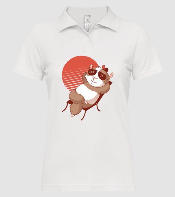 Porcușor de Guineea Relax model alb pe tricou
