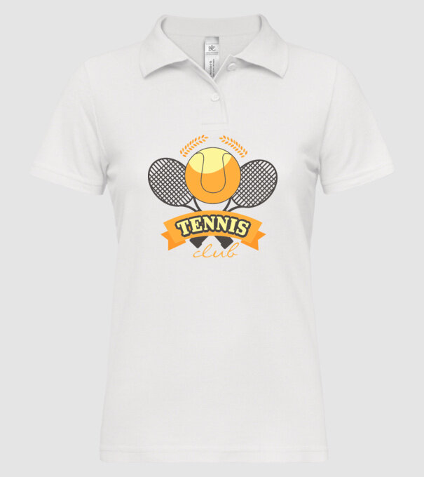 Tennis Club model alb pe tricou