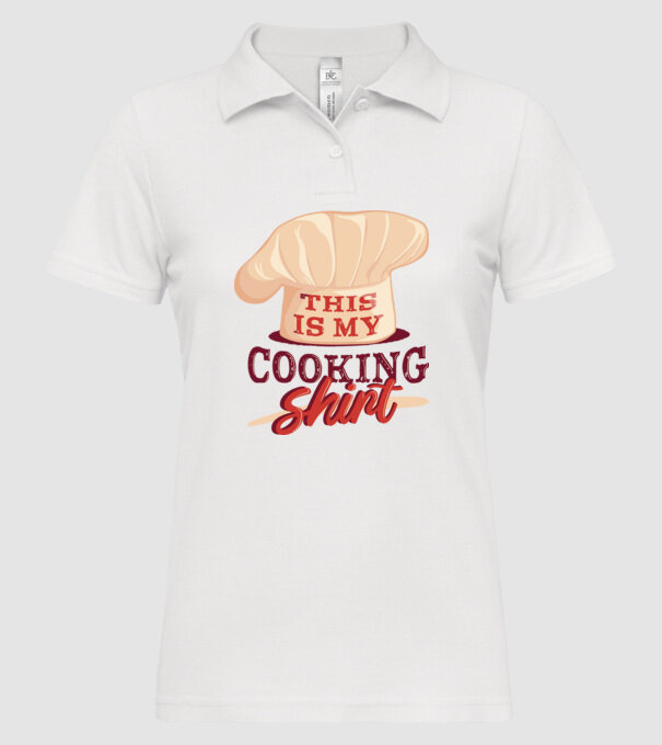 This is my Cooking Shirt model alb pe tricou