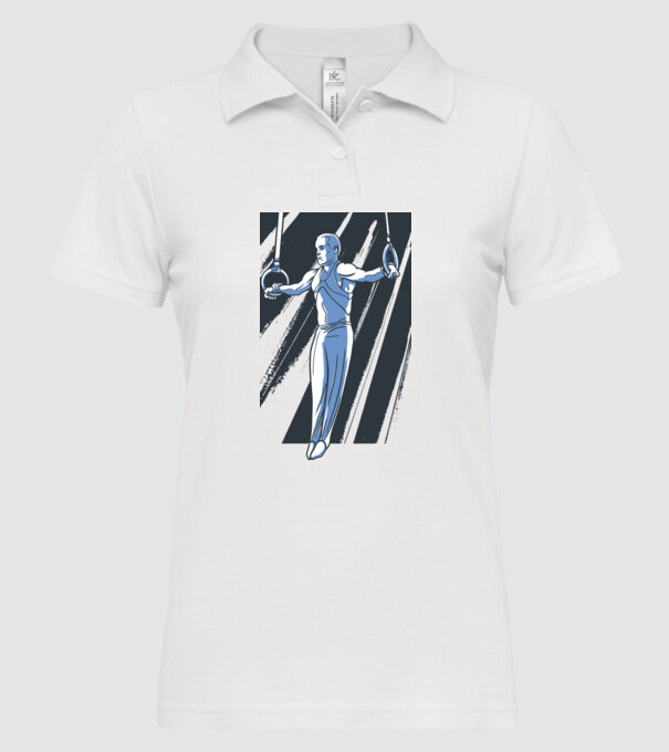 Inel de gimnastică tricou Gimnastică model alb pe tricou