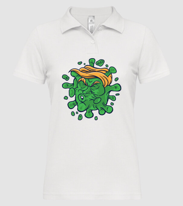 Covid Trump model alb pe tricou