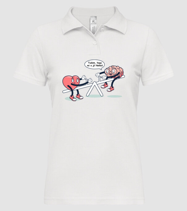 Știu ce este bine pentru tine - Creier vs Inimă model alb pe tricou