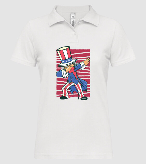 Uncle Sam DAB model alb pe tricou