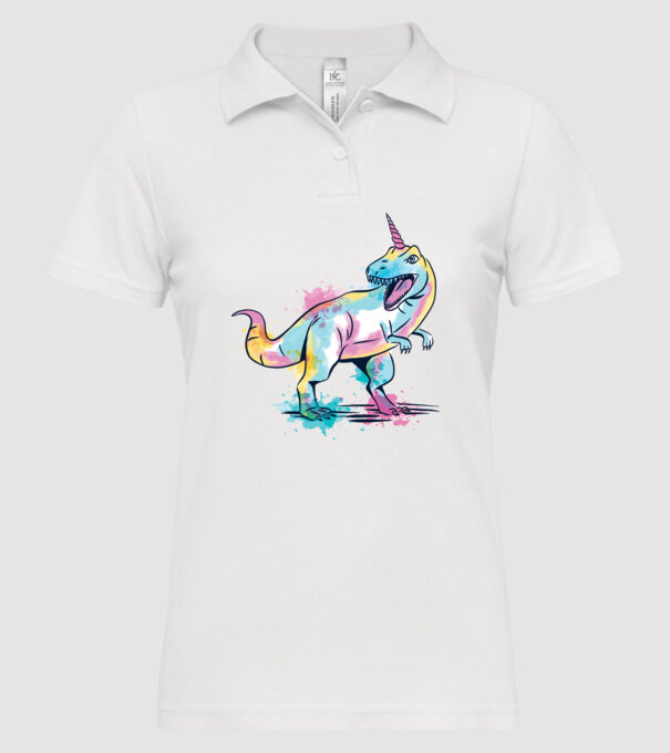 Unicornsaurus - Dinozaur Unicorn model alb pe tricou