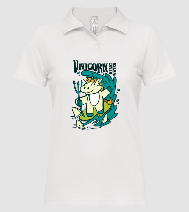 Unicorn regele apelor model alb pe tricou
