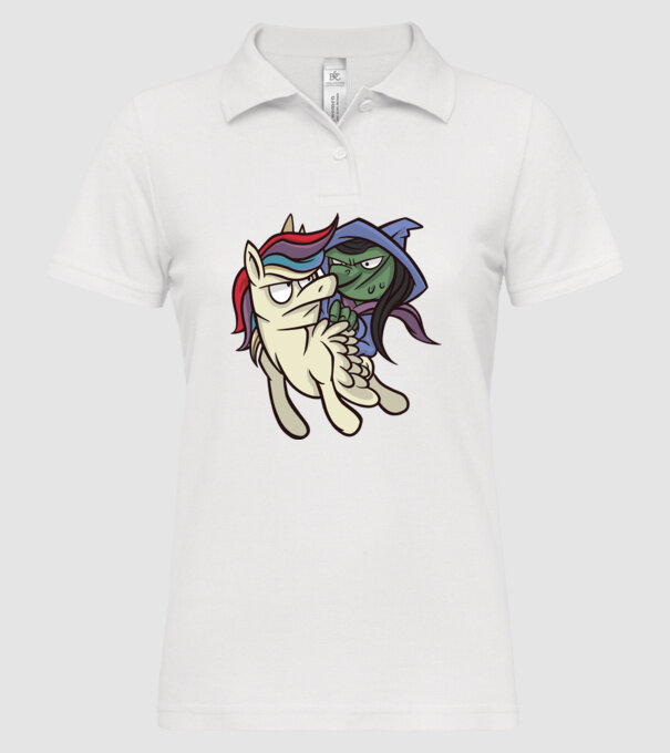 Unicorn vrăjitoare model alb pe tricou