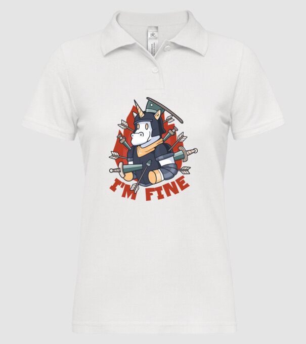 Cavaler Unicorn model alb pe tricou