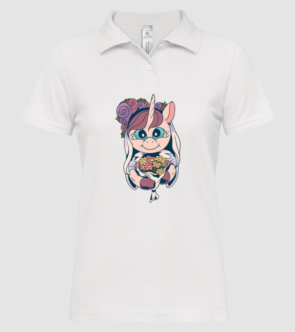 Unicorn Mireasă model alb pe tricou