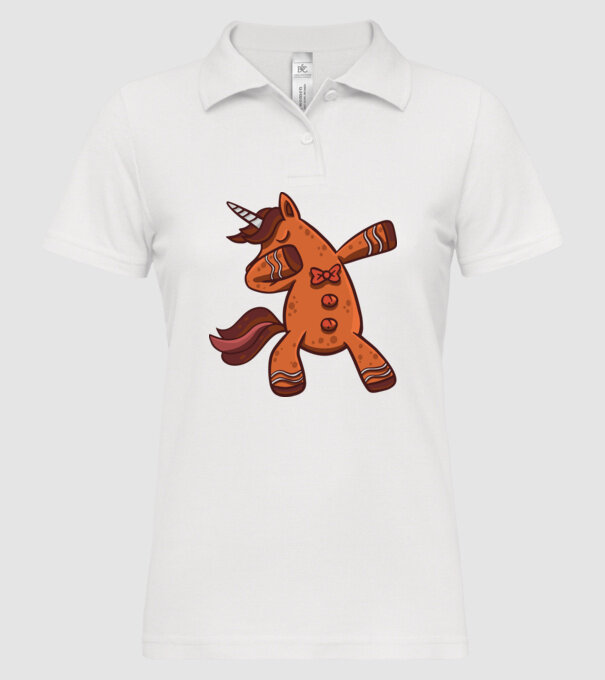 Unicorn turtă dulce DAB model alb pe tricou