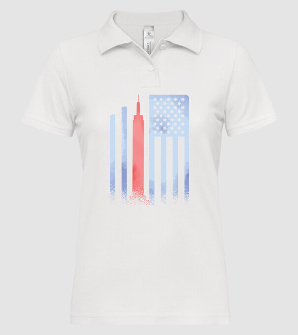 Usa Empire State Building model alb pe tricou