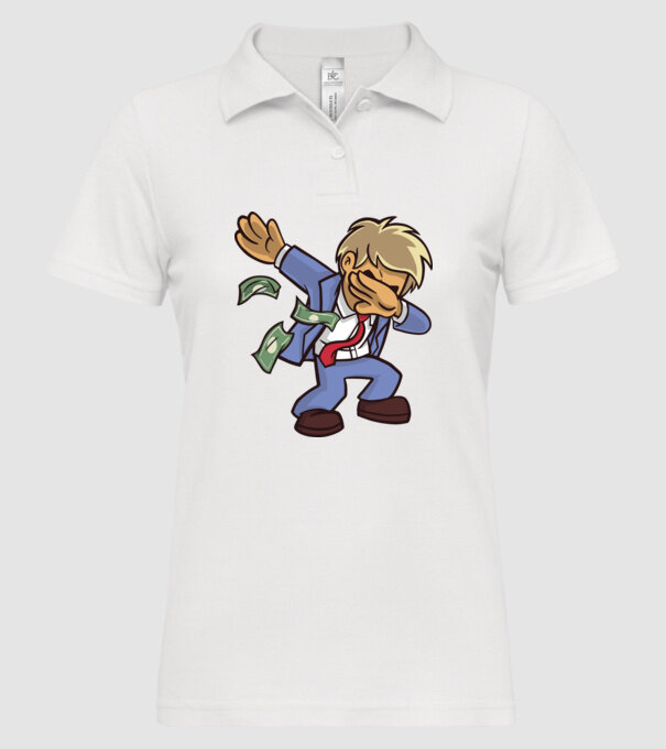 Om de afaceri DAB model alb pe tricou