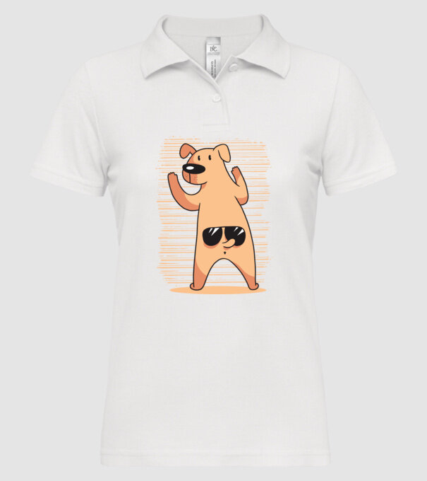 Tricou cu Câine amuzant model alb pe tricou