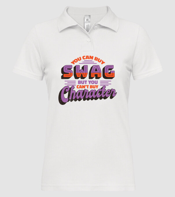 You can buy swag but you cant buy character model alb pe tricou