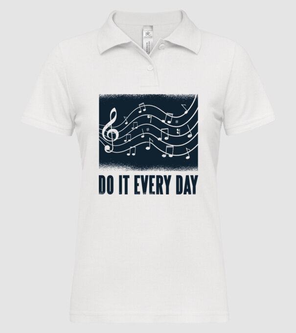 Note muzicale model alb pe tricou