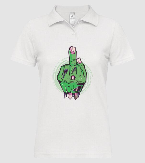 Mână Zombie model alb pe tricou