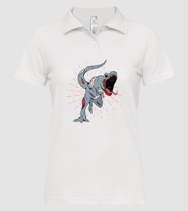 T-rex Zombie model alb pe tricou
