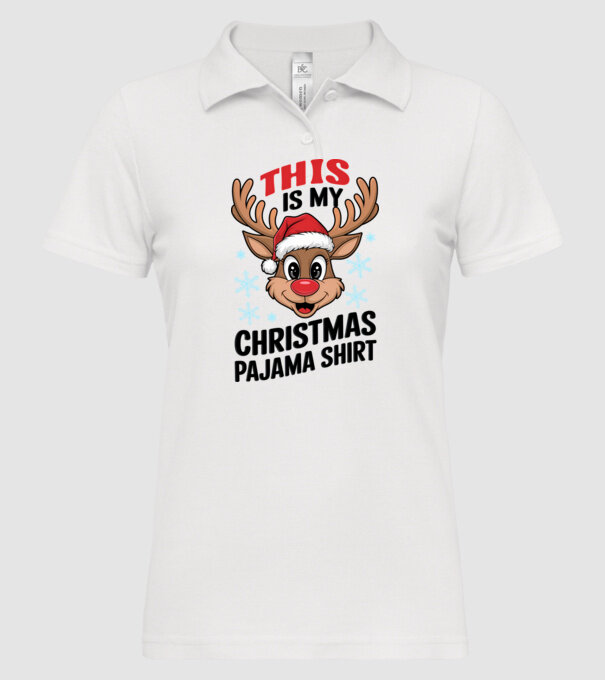 Christmas Pajama Reindeer Alb model alb pe tricou