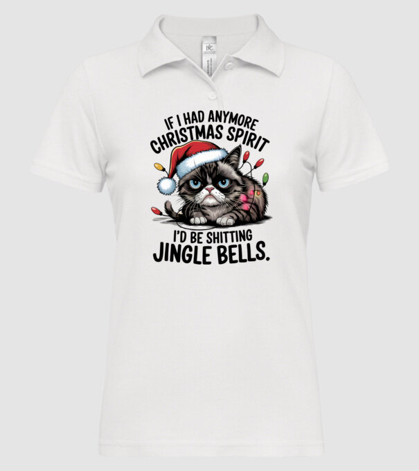 Christmas Spirit Grumpy Cat Alb model alb pe tricou