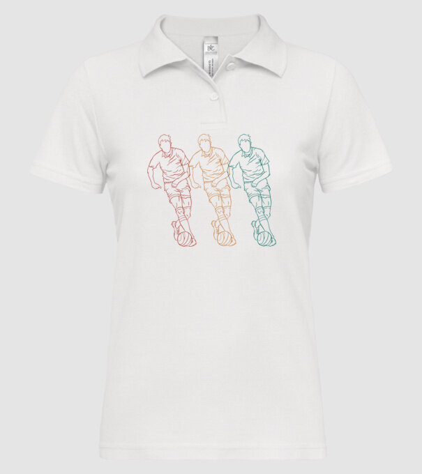 Fotbalist Retro model alb pe tricou