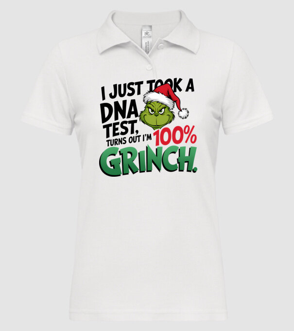 Grinch DNA test model alb pe tricou