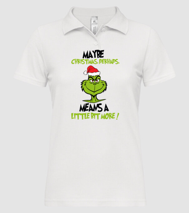 Maybe christmas - Grinch model alb pe tricou