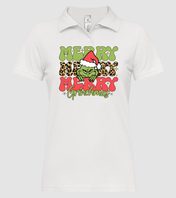 Merry Grinchmas model alb pe tricou