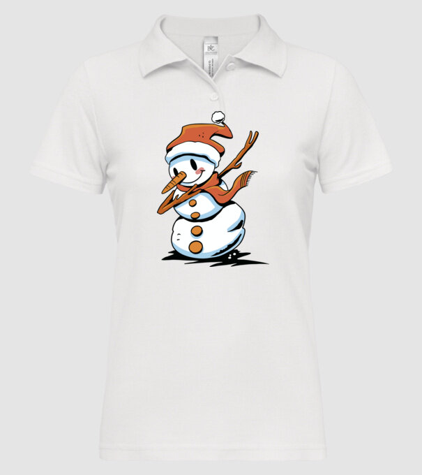 om de zăpadă Dab model alb pe tricou