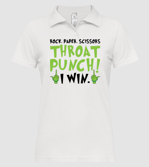 Rock paper scissors - Grinch model alb pe tricou