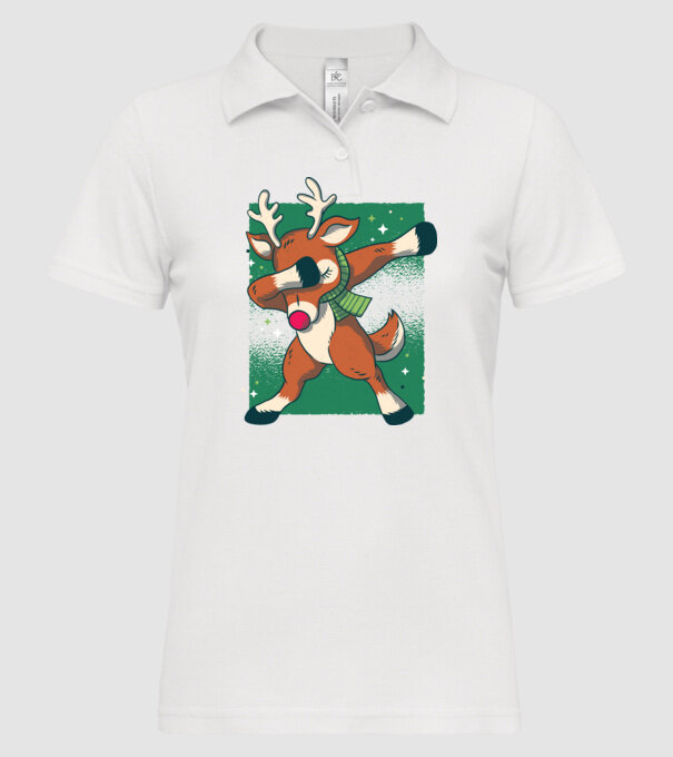 Rudolph DAB model alb pe tricou