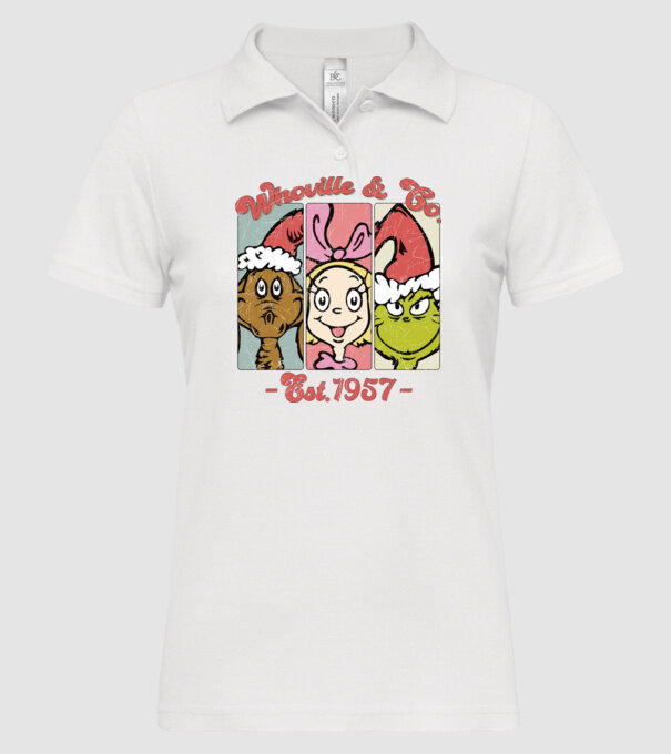 Whoville & Co. - Grinch model alb pe tricou
