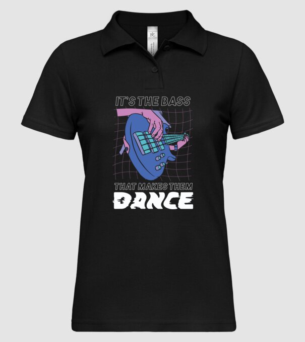 Basul stabilește ritmul model negru pe tricou