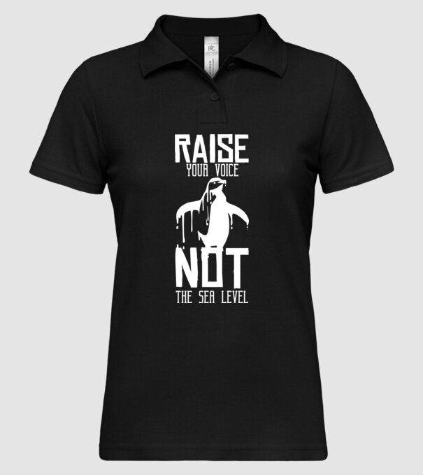 Ridică-ți vocea nu nivelul mării model negru pe tricou