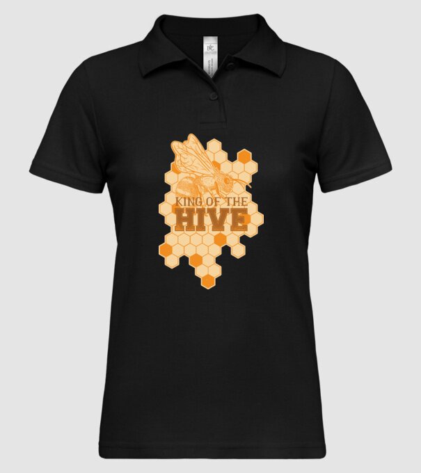 Regele stupului model negru pe tricou